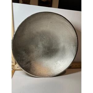 Donna Karan Lenox Silver Textured Decorative Bowl Modern Home Decor Accent